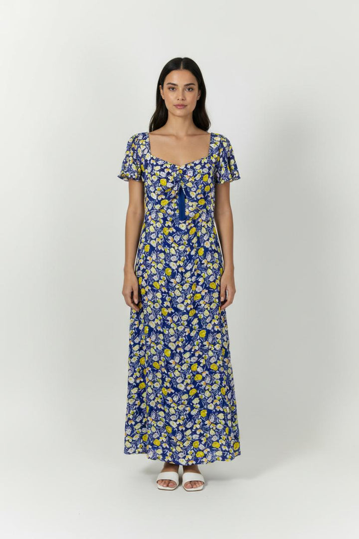 Robe Longue Bleue et Jaune - Taille L/40 de la marque Karl Marc John | PARAD94603 - Vendu par Paradigme - Image 1