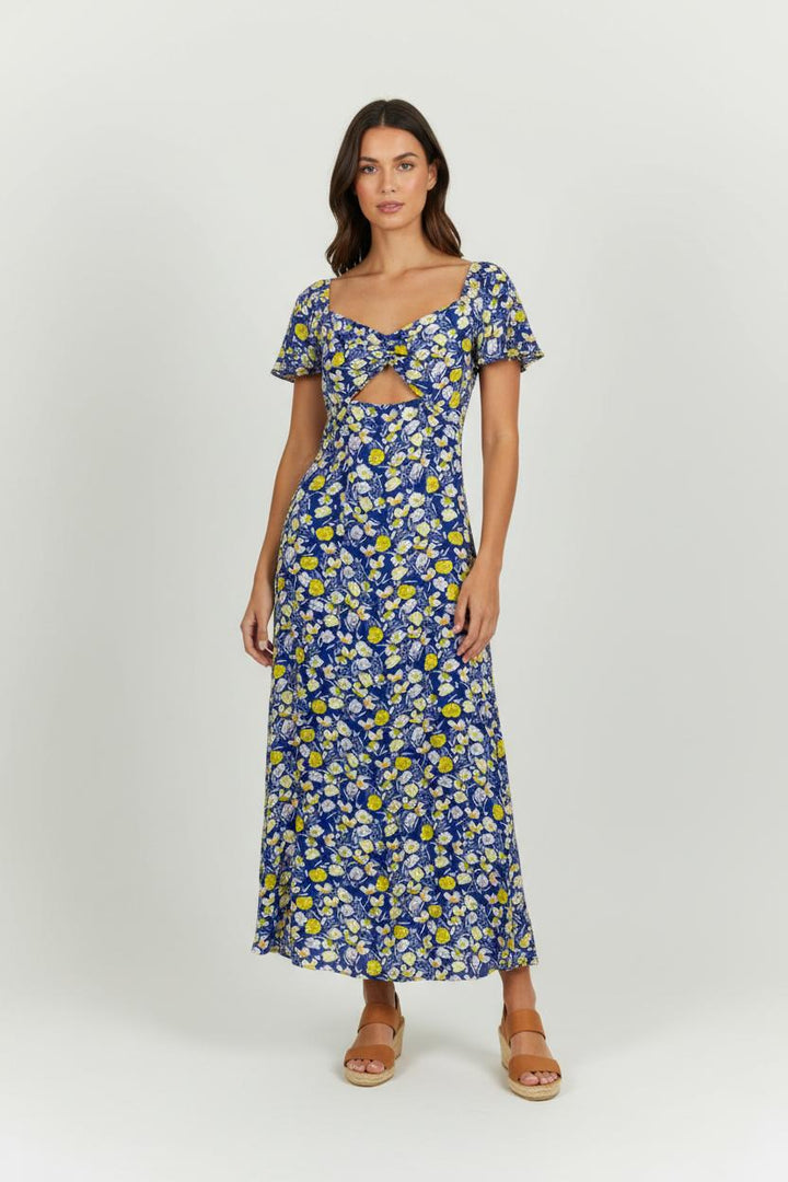 Robe Longue Bleu et Jaune - Taille L/40 de la marque Karl Marc John | PARAD94611 - Vendu par Paradigme - Image 1