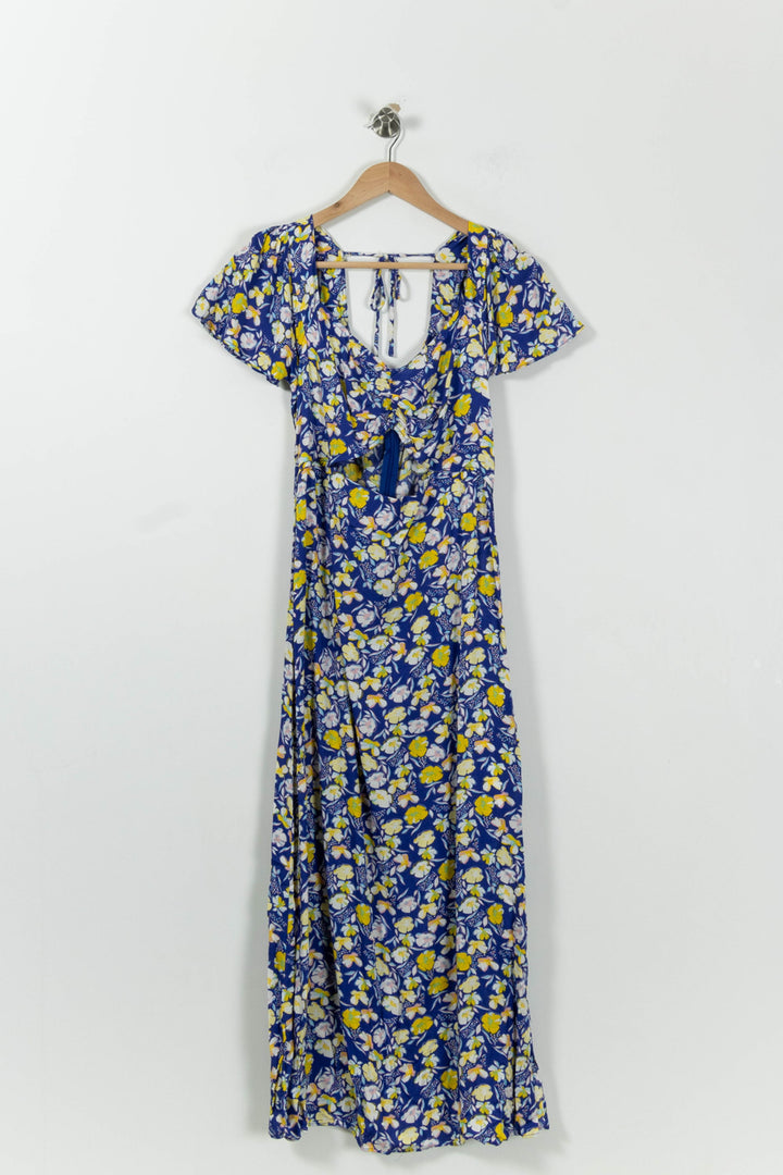 Robe Longue Bleu et Jaune - Taille L/40 de la marque Karl Marc John | PARAD94613 - Vendu par Paradigme - Image 2