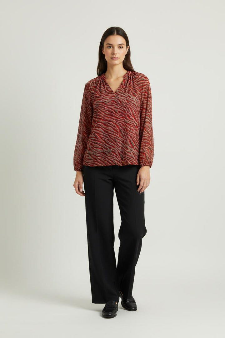 Blouse Rouge et Noire - Taille XS/34 de la marque One Step | PARAD94623 - Vendu par Paradigme - Image 1