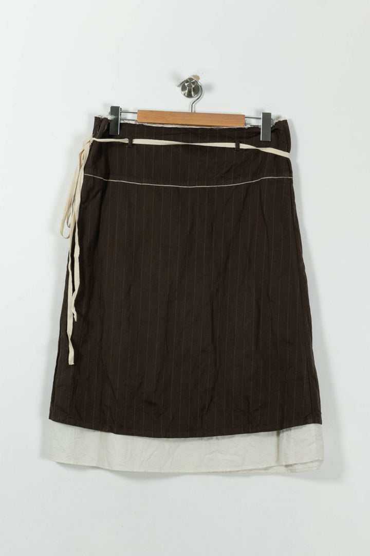 Jupe Longue Marron et Blanche - Taille XL/42 de la marque IKKS | PARAD94644 - Vendu par Paradigme - Image 4