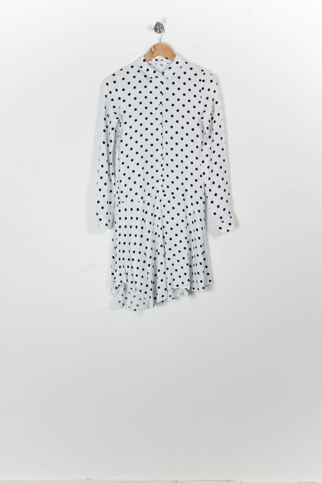 Robe Blanche à Pois Noirs - Taille XS/34 de la marque Karl Marc John | PARAD94648 - Vendu par Paradigme - Image 2