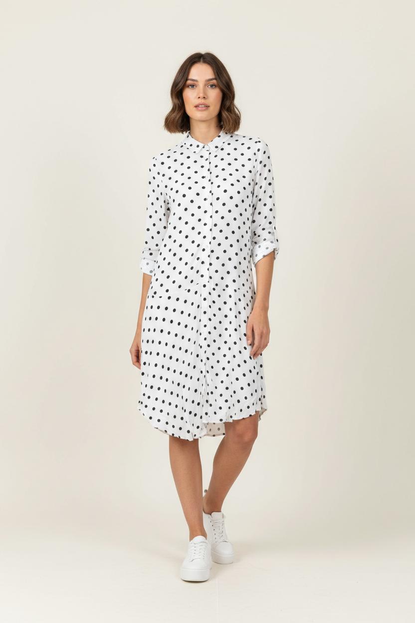 Robe Longue Blanche et Noire - Taille XS/34 de la marque Karl Marc John | PARAD94650 - Vendu par Paradigme - Image 1