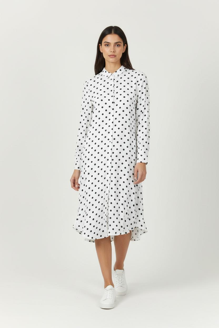 Robe Longue Blanche et Noire - Taille XS/34 de la marque Karl Marc John | PARAD94651 - Vendu par Paradigme - Image 1