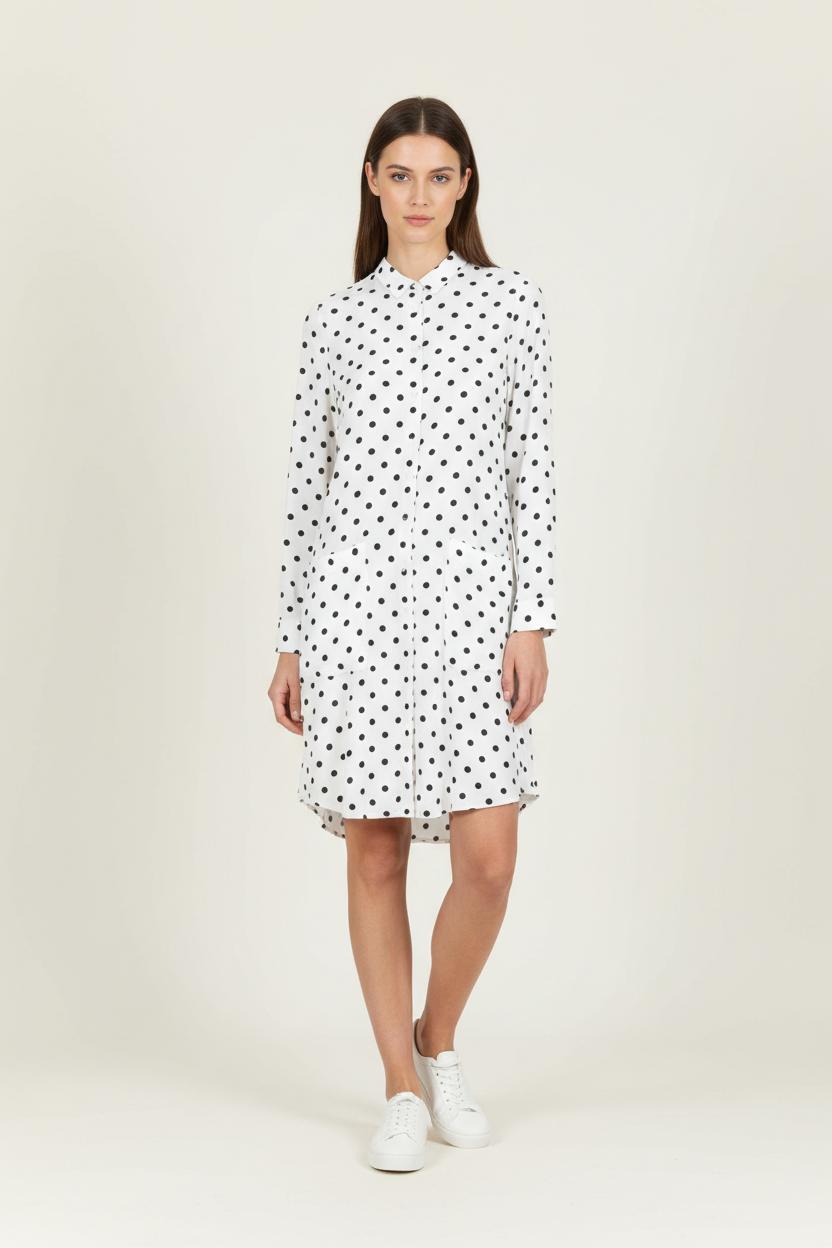 Robe Longue Blanche et Noire - Taille XS/34 de la marque Karl Marc John | PARAD94652 - Vendu par Paradigme - Image 1