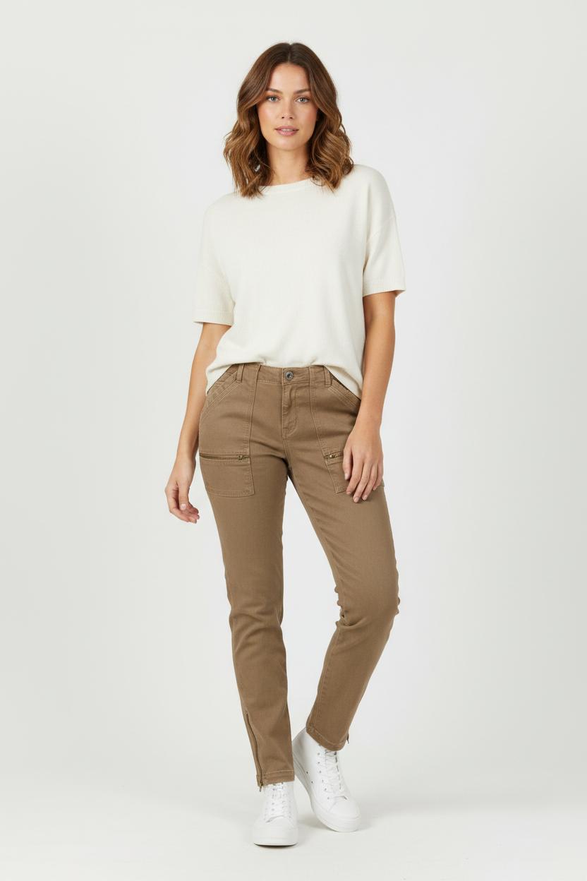 Pantalon Cargo Beige - Taille S/36 de la marque IKKS | PARAD94656 - Vendu par Paradigme - Image 1