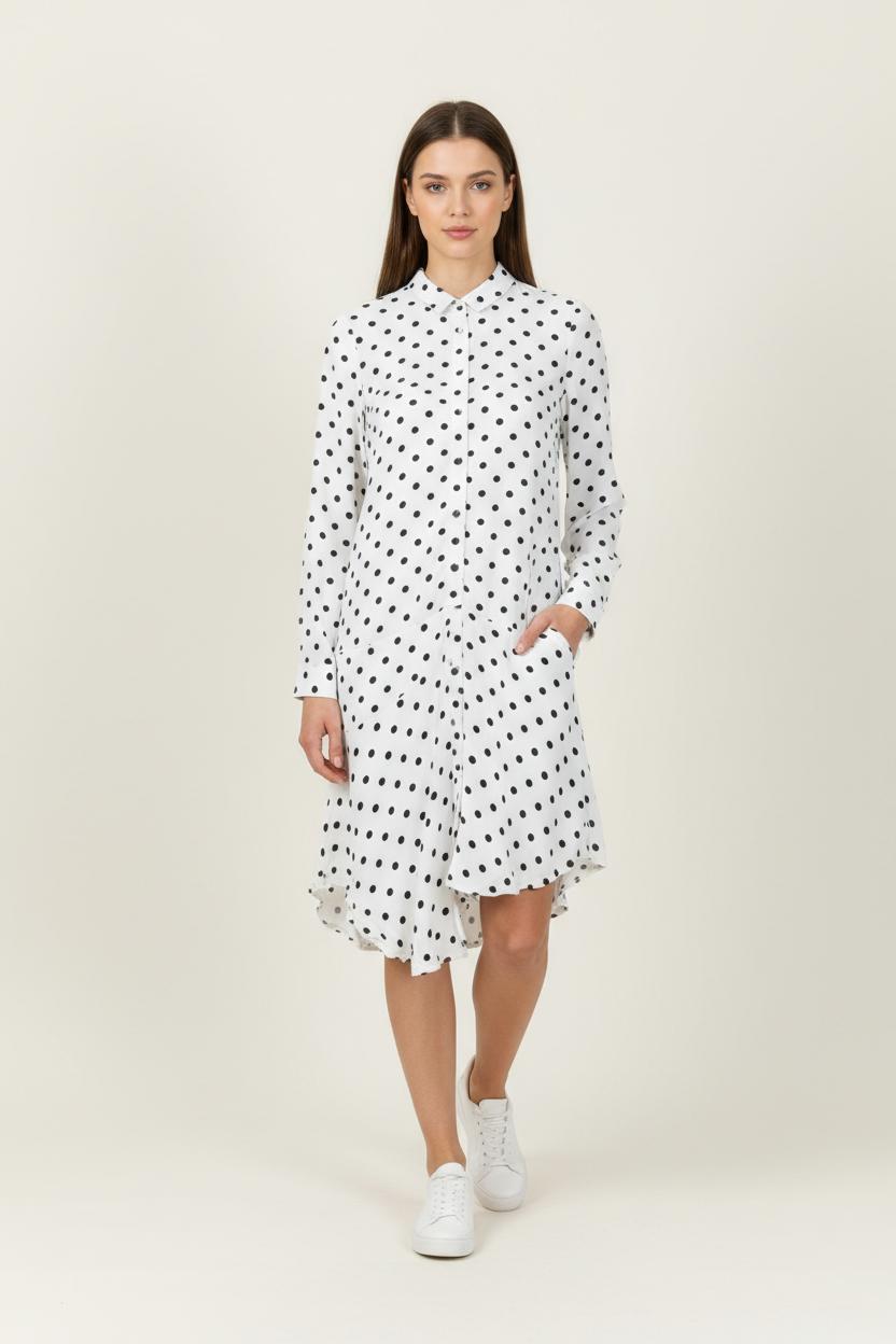 Robe Longue Blanche et Noire - Taille XS/34 de la marque Karl Marc John | PARAD94657 - Vendu par Paradigme - Image 1