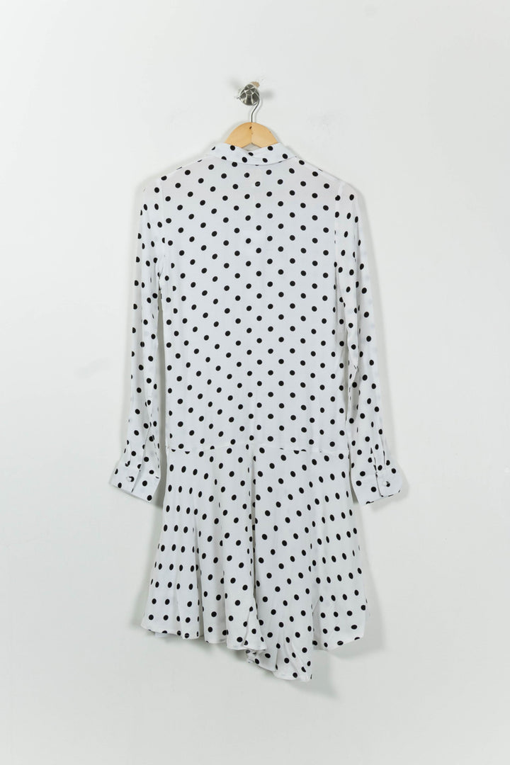 Robe Longue Blanche à Pois Noirs - Taille XS/34 de la marque Karl Marc John | PARAD94659 - Vendu par Paradigme - Image 4