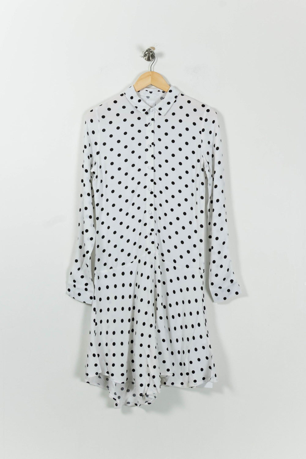 Robe Longue Blanche à Pois Noirs - Taille XS/34 de la marque Karl Marc John | PARAD94659 - Vendu par Paradigme - Image 2
