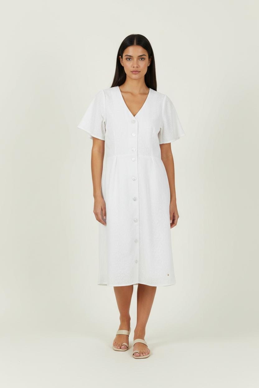 Robe Chemise Blanche - Taille L/40 de la marque Karl Marc John | PARAD94684 - Vendu par Paradigme - Image 1