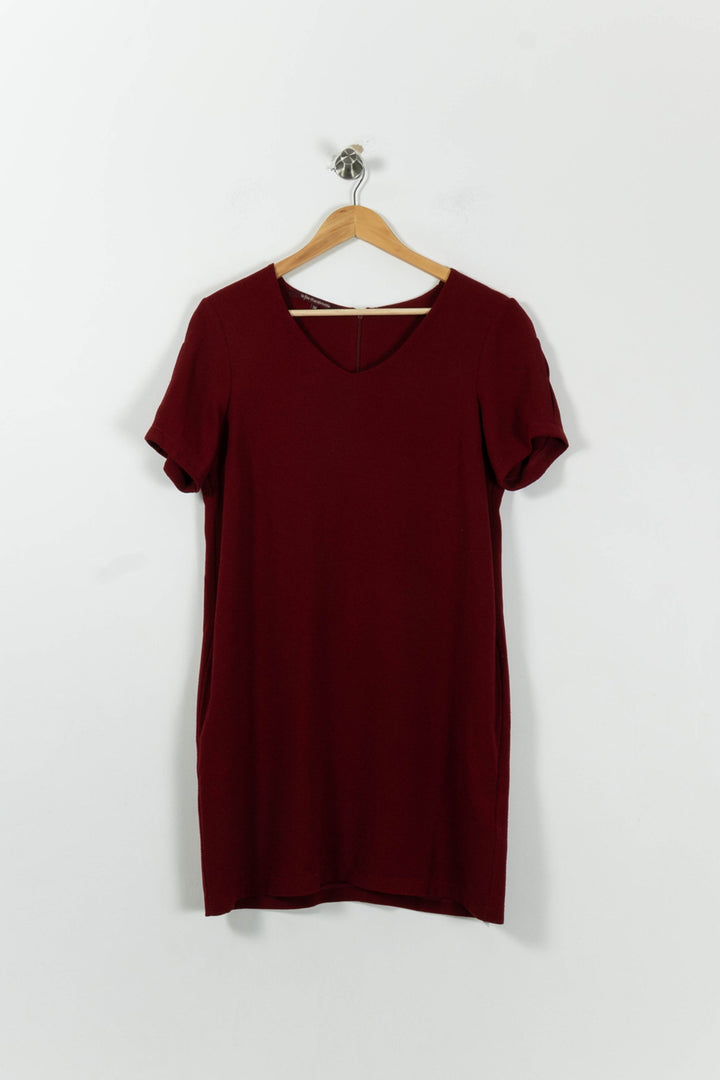 Robe Courte Bordeaux - Taille M/38 de la marque La Fée Maraboutée | PARAD94694 - Vendu par Paradigme - Image 2