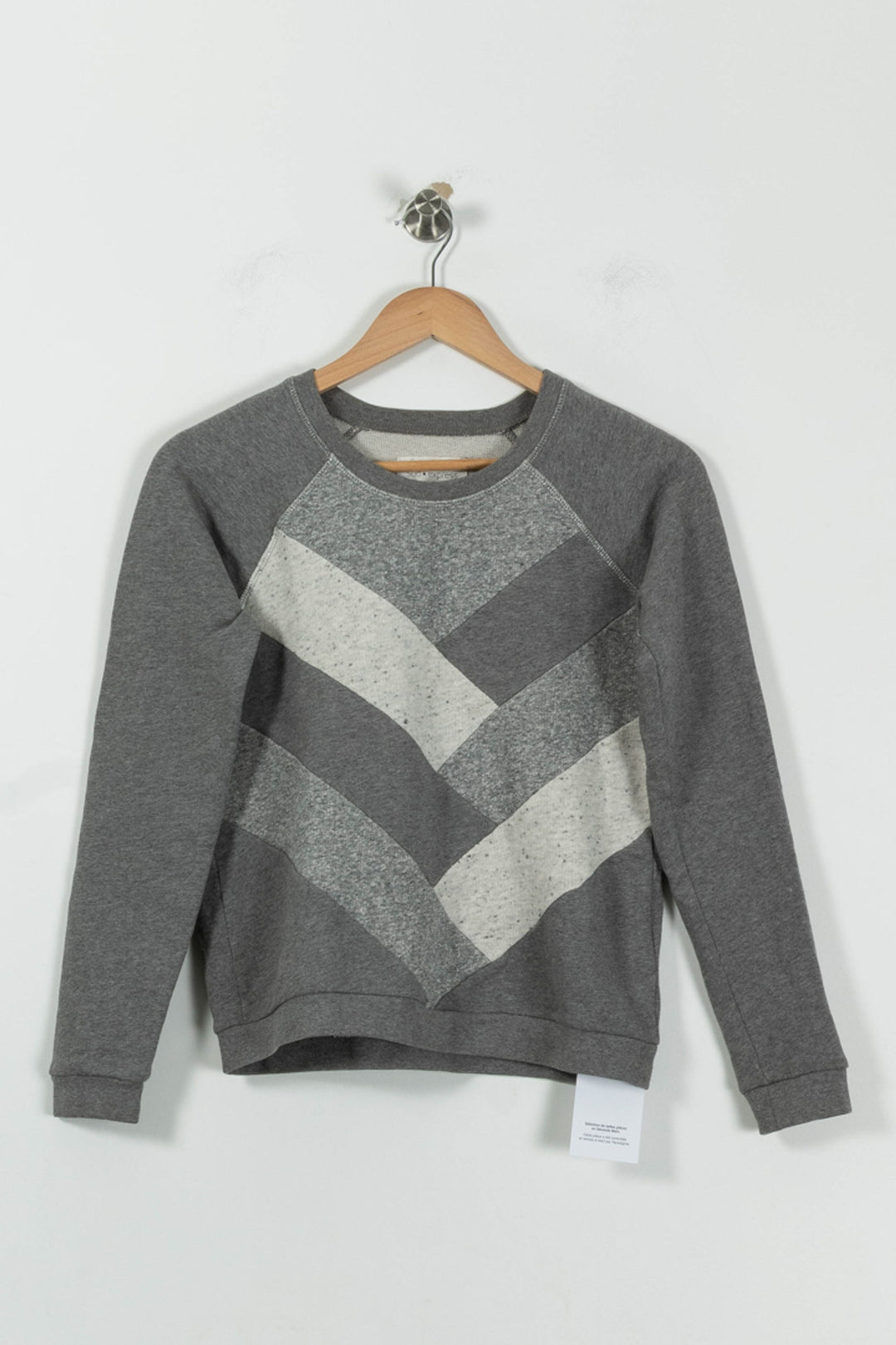 Sweat Gris et Blanc - Taille S/36 de la marque Sud express | PARAD94701 - Vendu par Paradigme - Image 2
