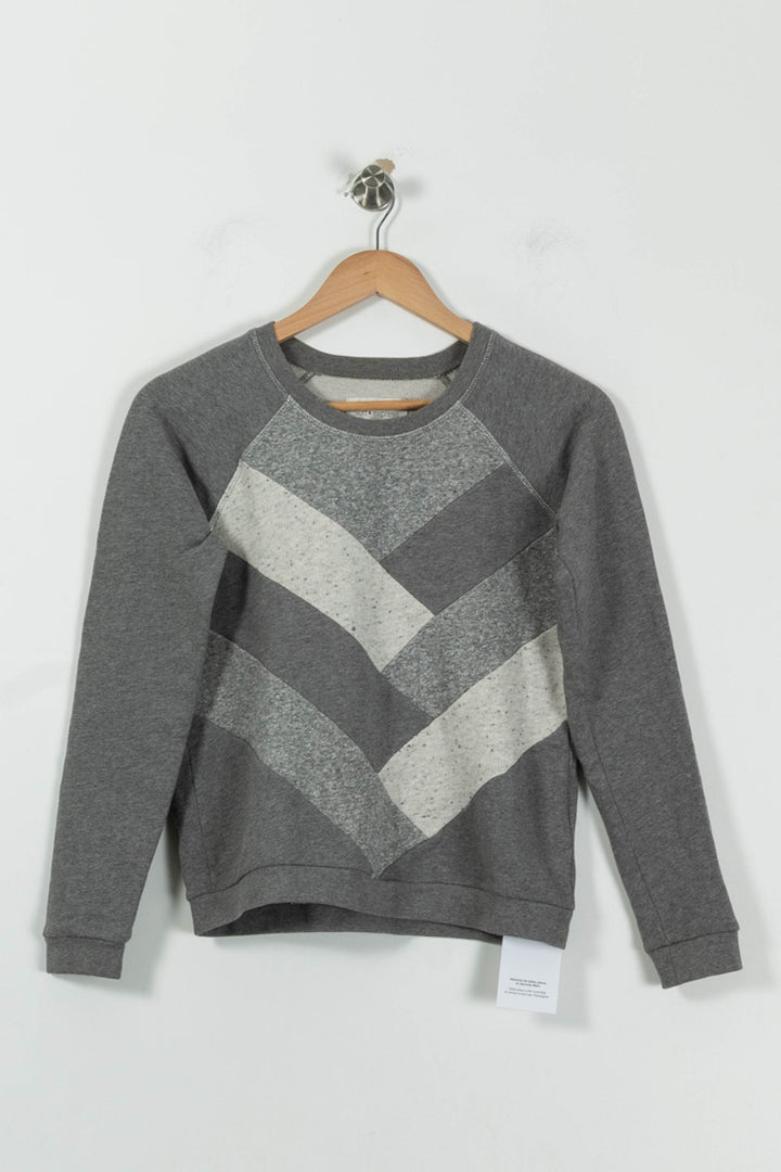 Sweat Gris et Blanc - Taille S/36 de la marque Sud express | PARAD94701 - Vendu par Paradigme - Image 2