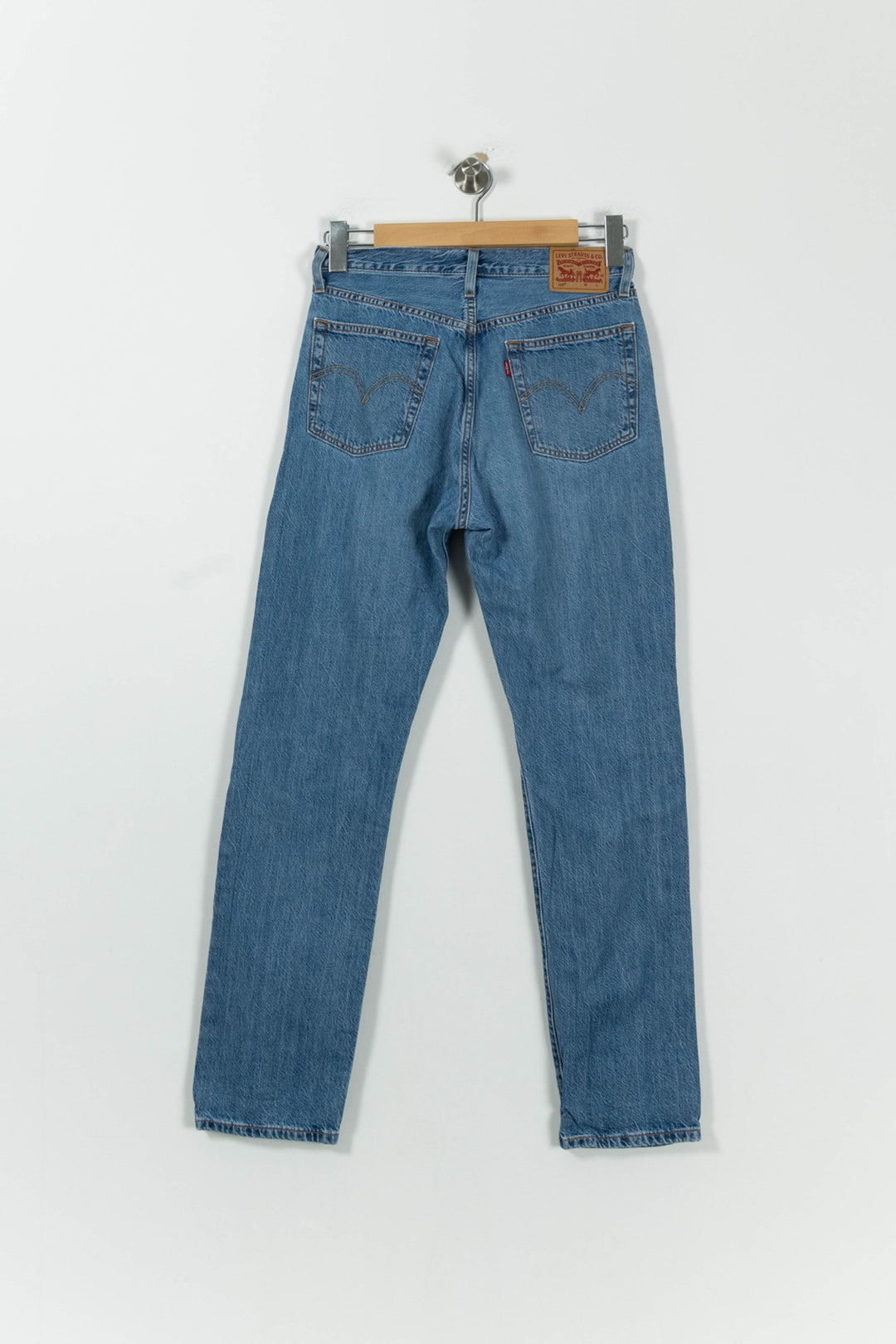 Jean Droit Déchiré Bleu - Taille XS/34 de la marque Levi's | PARAD94702 - Vendu par Paradigme - Image 4