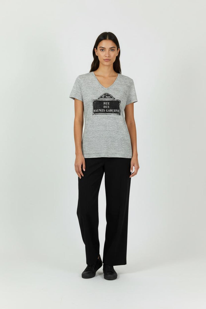 Tee-shirt Gris - Taille S/36 de la marque IKKS | PARAD94704 - Vendu par Paradigme - Image 1