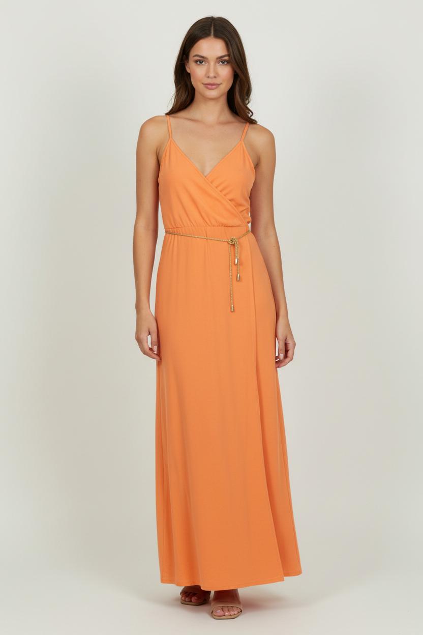 Robe Longue Orange - Taille M/38 de la marque IKKS | PARAD94711 - Vendu par Paradigme - Image 1