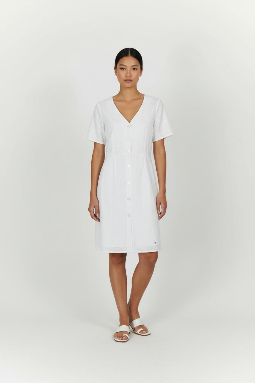 Robe Boutonnée Blanche - Taille S/36 de la marque Karl Marc John | PARAD94723 - Vendu par Paradigme - Image 1