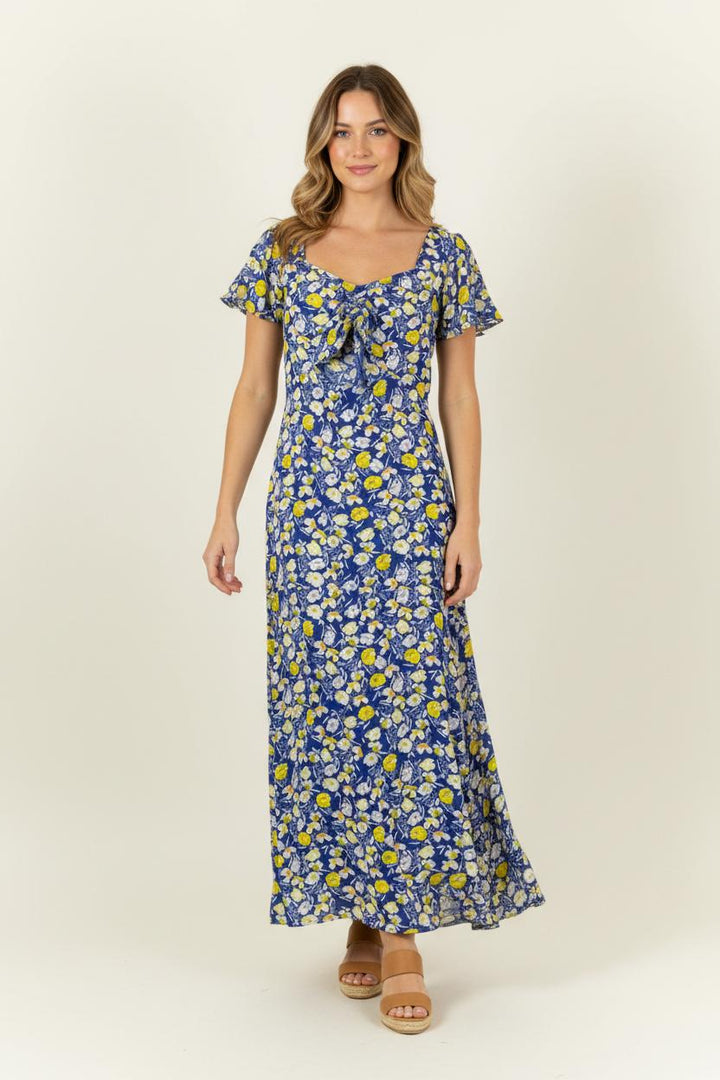 Robe Longue Bleue et Jaune - Taille M/38 de la marque Karl Marc John | PARAD94724 - Vendu par Paradigme - Image 1