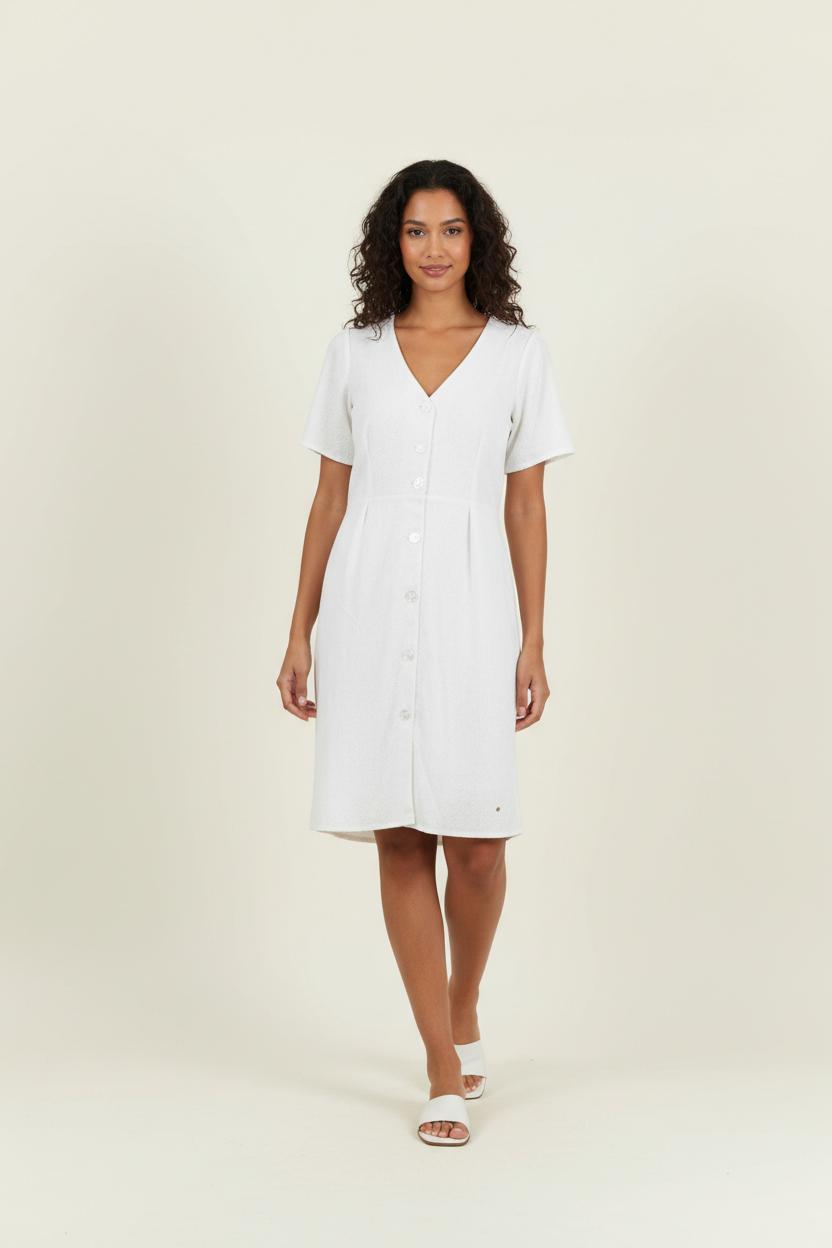 Robe Boutonnée Blanche - Taille S/36 de la marque Karl Marc John | PARAD94729 - Vendu par Paradigme - Image 1