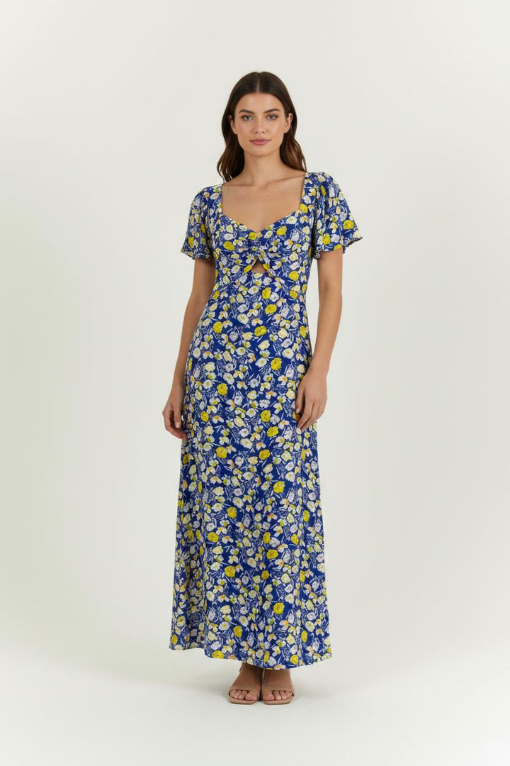 Robe Longue Bleue et Jaune - Taille M/38 de la marque Karl Marc John | PARAD94732 - Vendu par Paradigme - Image 1