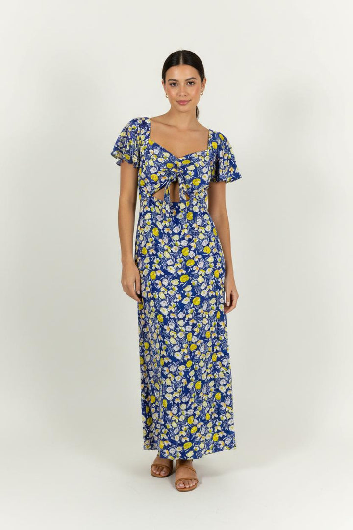 Robe Longue Bleue et Jaune - Taille M/38 de la marque Karl Marc John | PARAD94733 - Vendu par Paradigme - Image 1