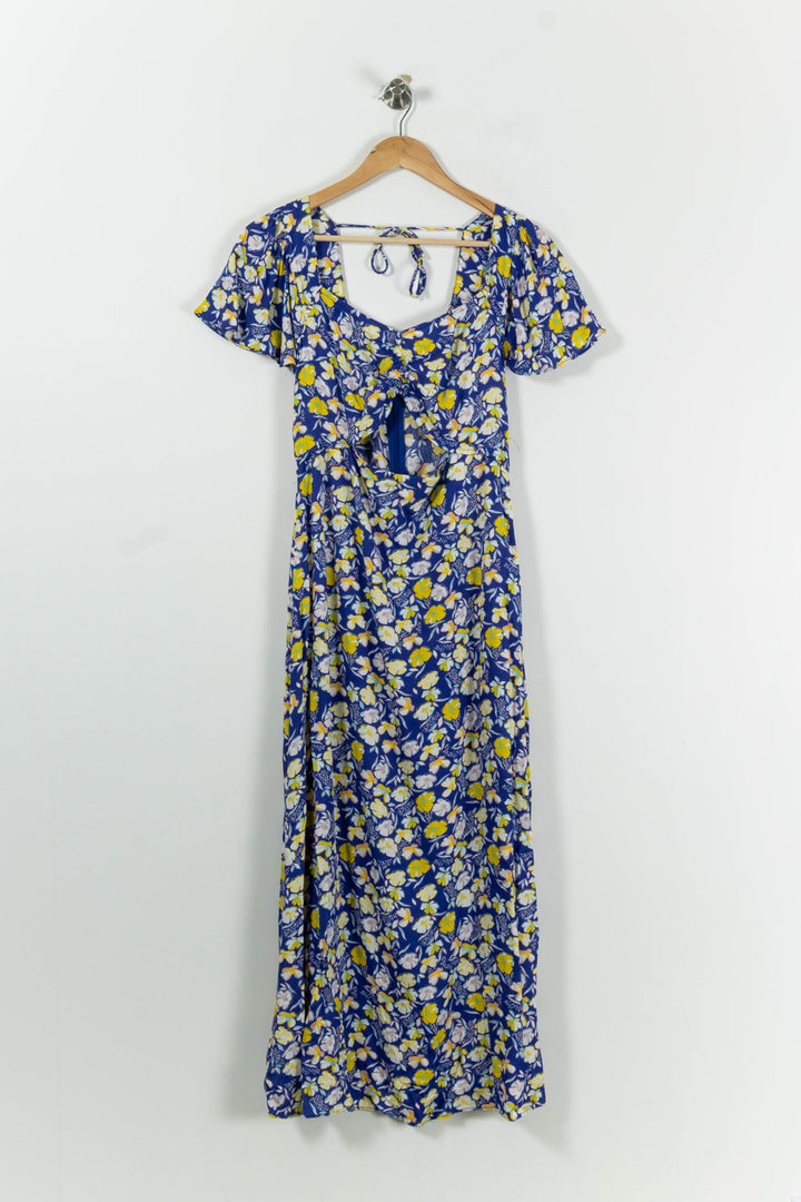 Robe Longue Bleue et Jaune - Taille M/38 de la marque Karl Marc John | PARAD94733 - Vendu par Paradigme - Image 2