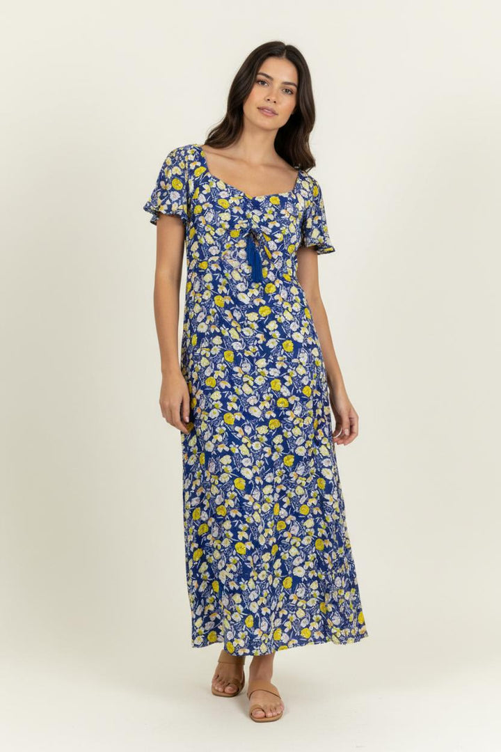 Robe Longue Bleue et Jaune - Taille M/38 de la marque Karl Marc John | PARAD94734 - Vendu par Paradigme - Image 1