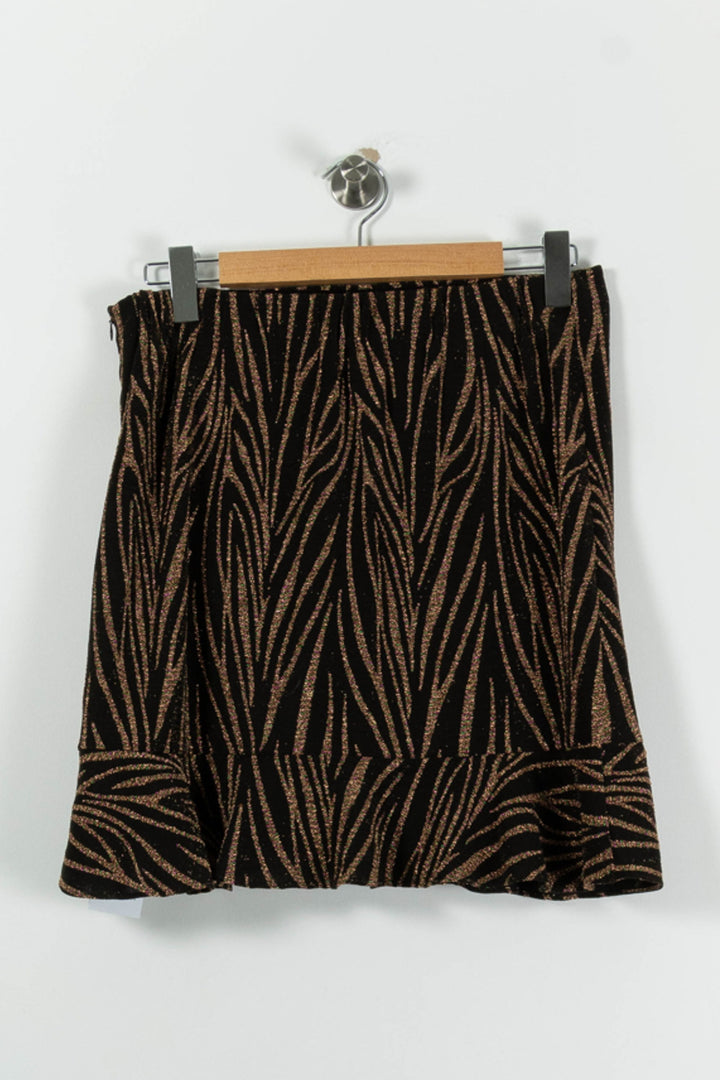 Jupe Portefeuille Noire et Dorée - Taille L/40 de la marque Suncoo | PARAD94737 - Vendu par Paradigme - Image 4