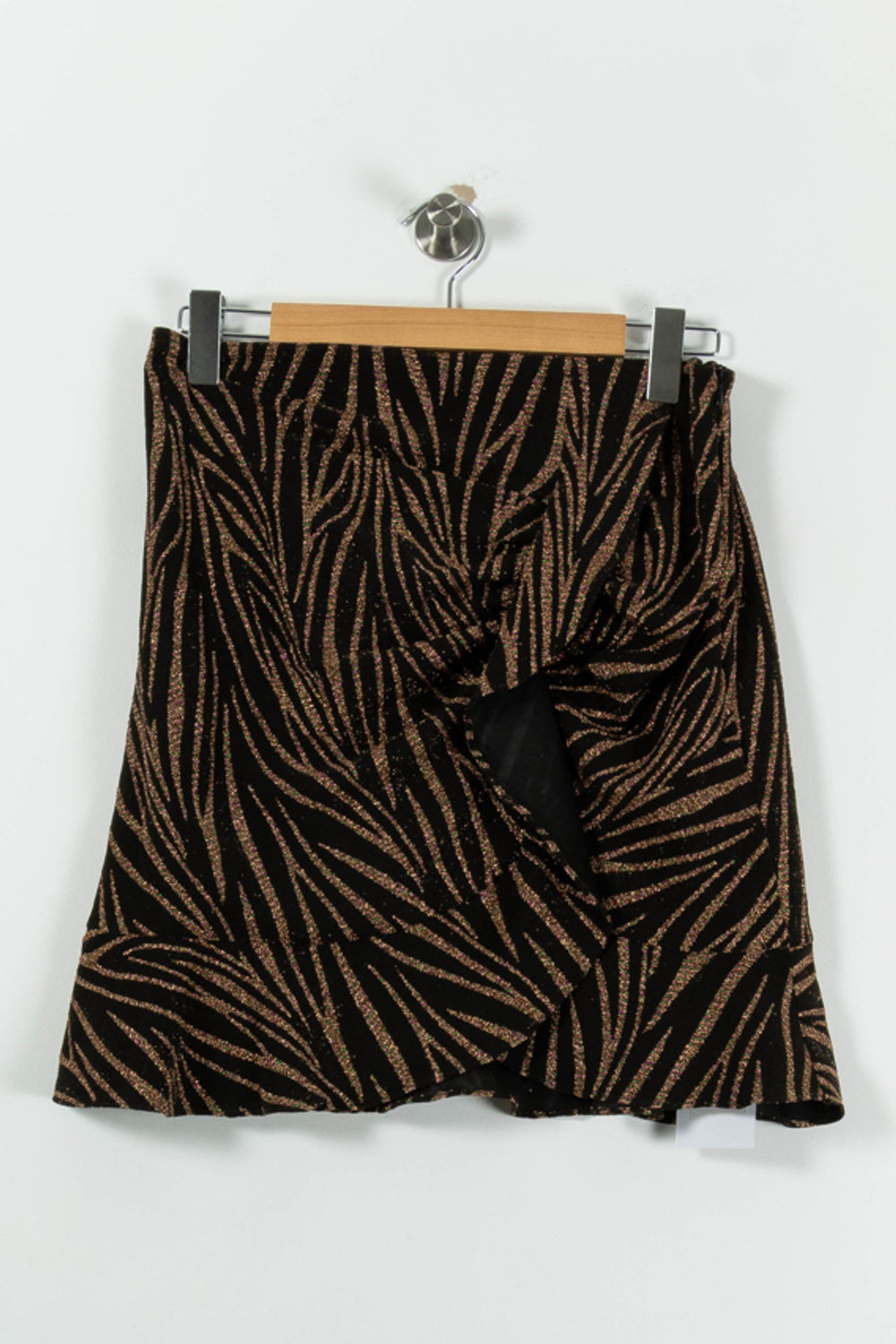 Jupe Portefeuille Noire et Dorée - Taille L/40 de la marque Suncoo | PARAD94737 - Vendu par Paradigme - Image 2