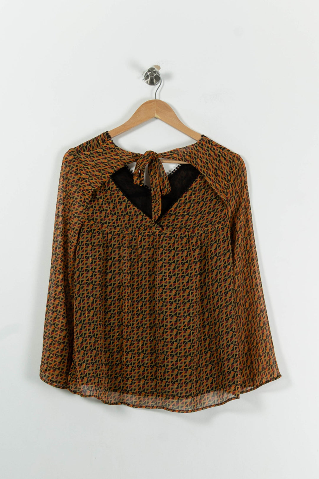 Blouse Noire et Orange - Taille XS/34 de la marque Sud express | PARAD94738 - Vendu par Paradigme - Image 4