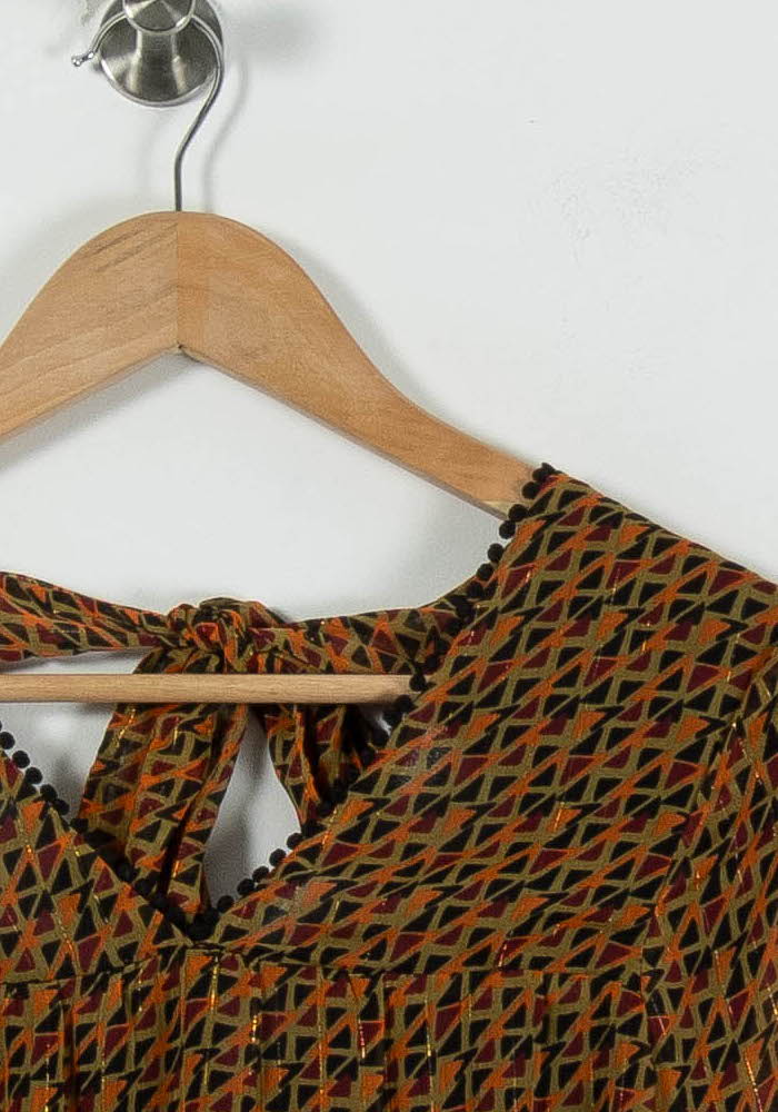 Blouse Noire et Orange - Taille XS/34 de la marque Sud express | PARAD94738 - Vendu par Paradigme - Image 3