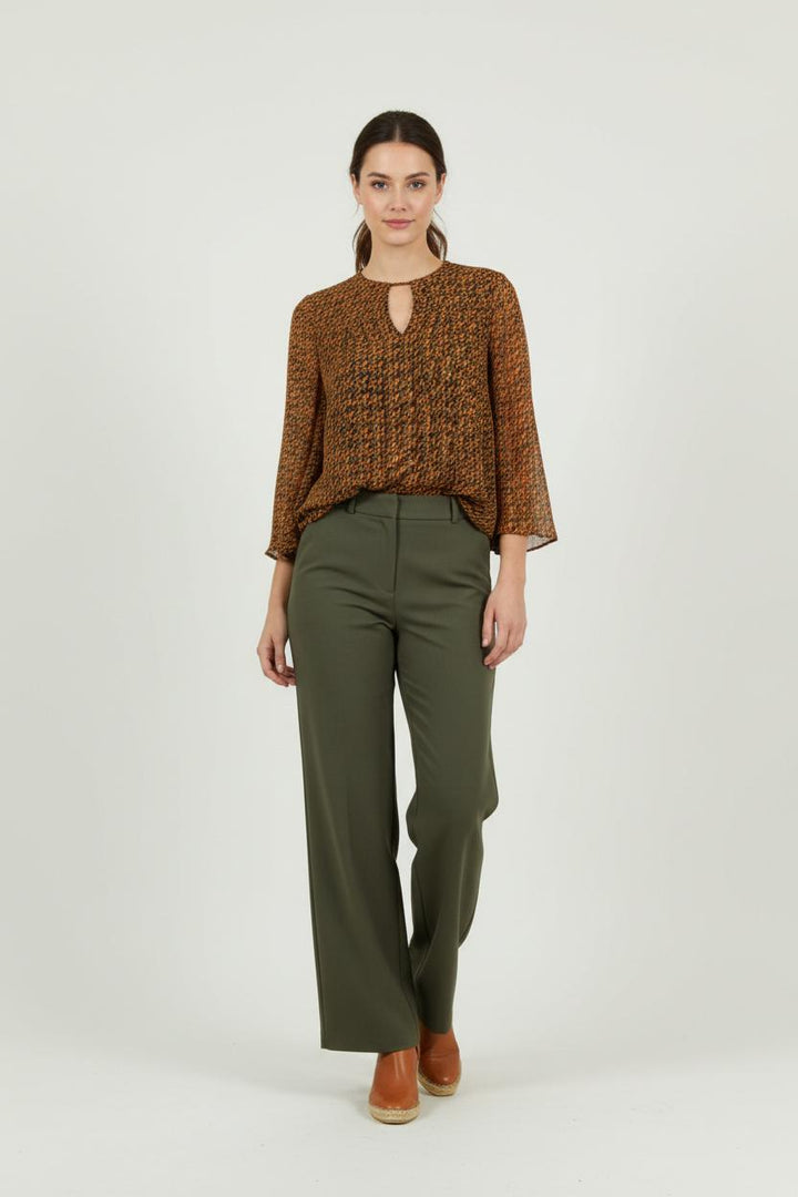 Blouse Noire et Orange - Taille XS/34 de la marque Sud express | PARAD94738 - Vendu par Paradigme - Image 1