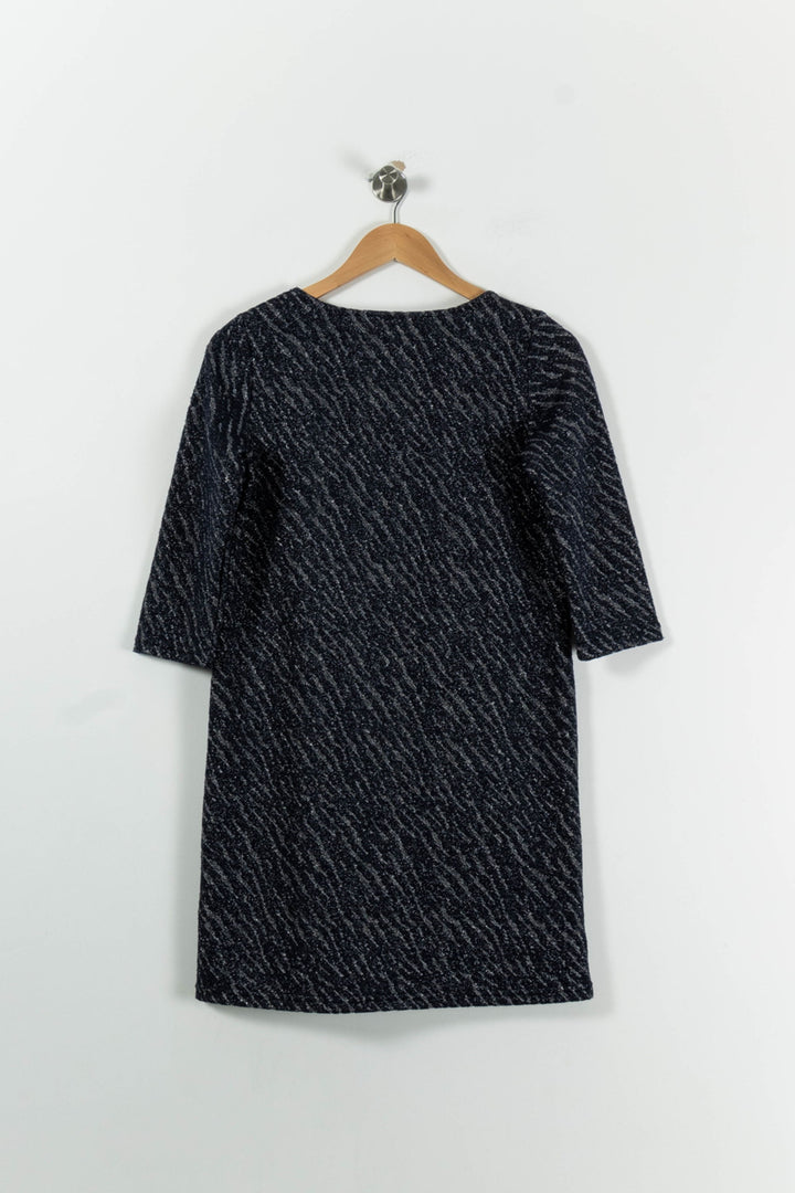 Robe Droite Bleue et Noire - Taille M/38 de la marque Garance Paris | PARAD94739 - Vendu par Paradigme - Image 4