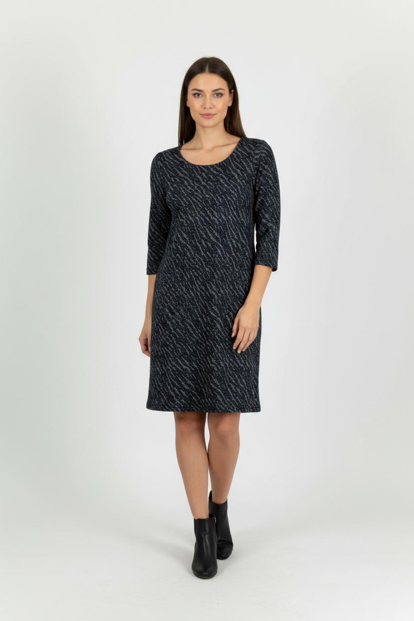 Robe Droite Bleue et Noire - Taille M/38 de la marque Garance Paris | PARAD94739 - Vendu par Paradigme - Image 1