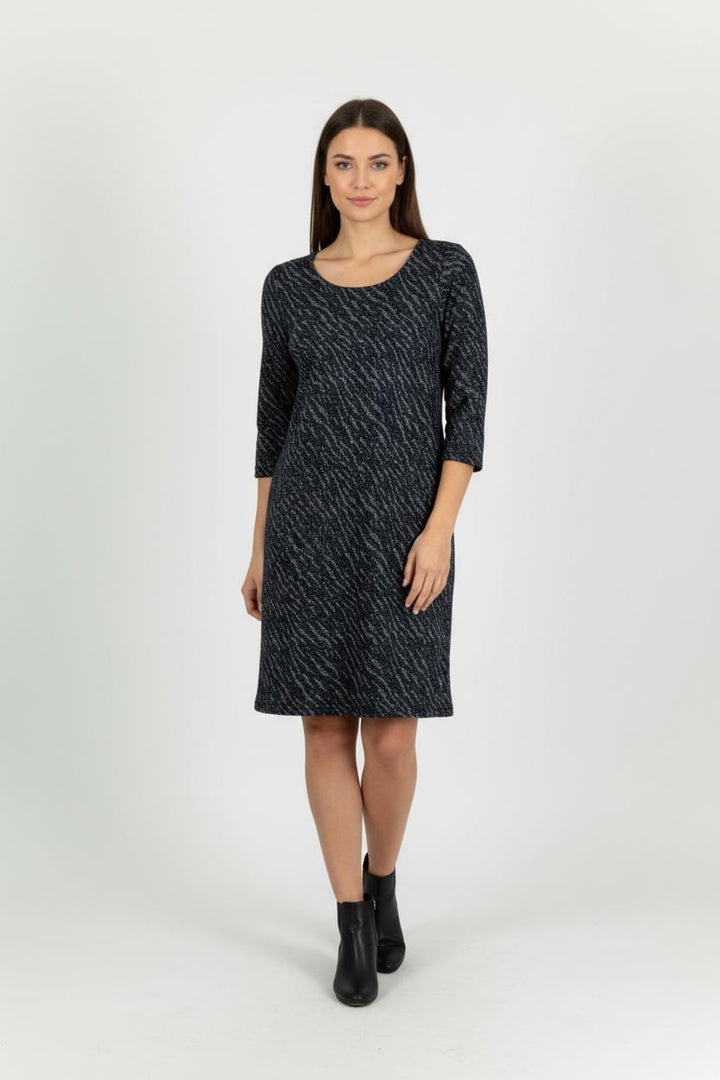 Robe Droite Bleue et Noire - Taille M/38 de la marque Garance Paris | PARAD94739 - Vendu par Paradigme - Image 1