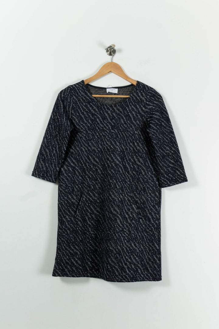 Robe Droite Bleue et Noire - Taille M/38 de la marque Garance Paris | PARAD94739 - Vendu par Paradigme - Image 2