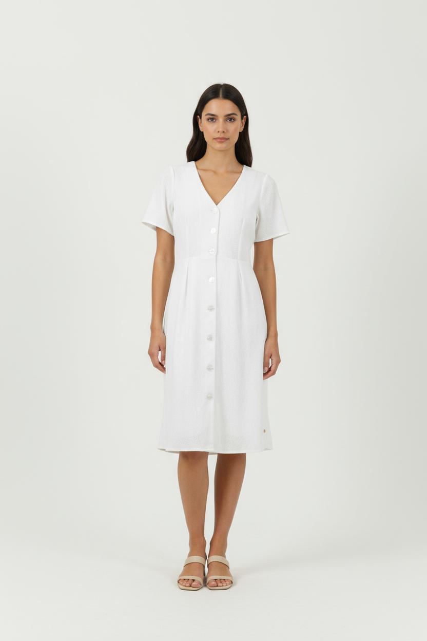 Robe Boutonnée Blanche - Taille S/36 de la marque Karl Marc John | PARAD94750 - Vendu par Paradigme - Image 1