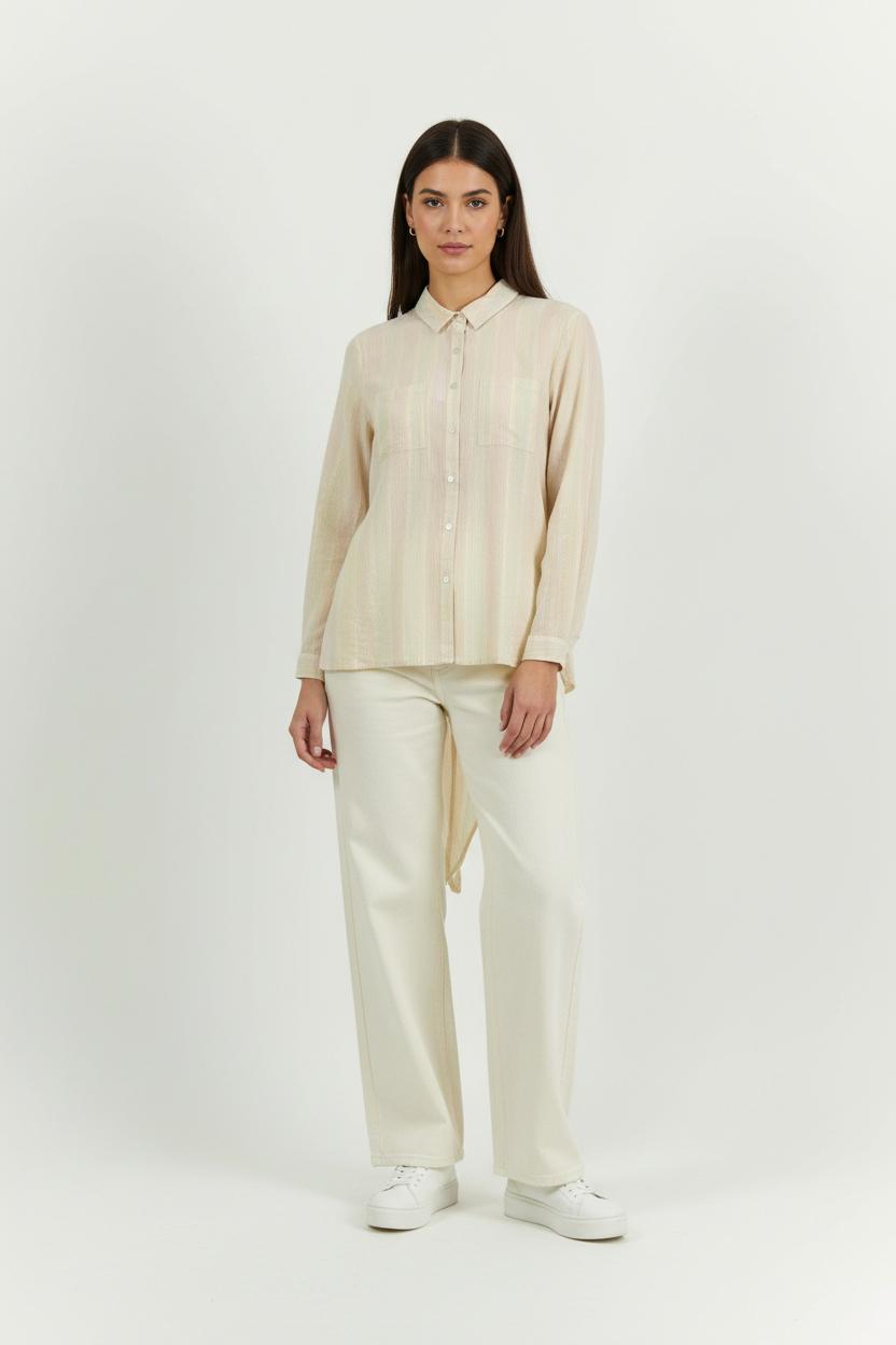 Chemise Beige - Taille XS/34 de la marque Karl Marc John | PARAD94753 - Vendu par Paradigme - Image 1