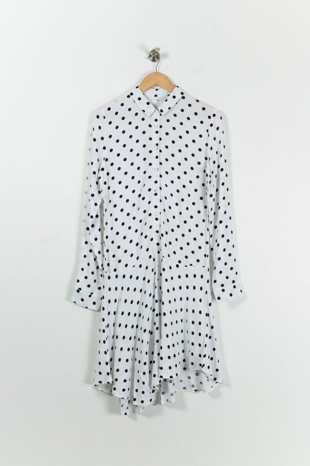 Robe Longue Blanche à Pois Noirs - Taille S/36 de la marque Karl Marc John | PARAD94759 - Vendu par Paradigme - Image 2