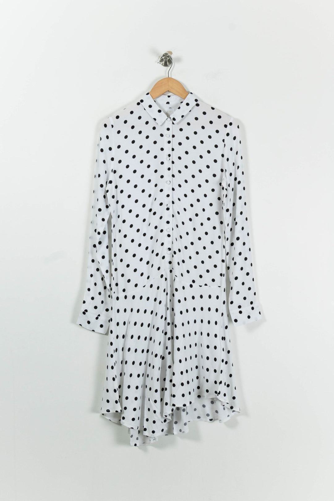 Robe Longue Blanche à Pois Noirs - Taille S/36 de la marque Karl Marc John | PARAD94759 - Vendu par Paradigme - Image 2