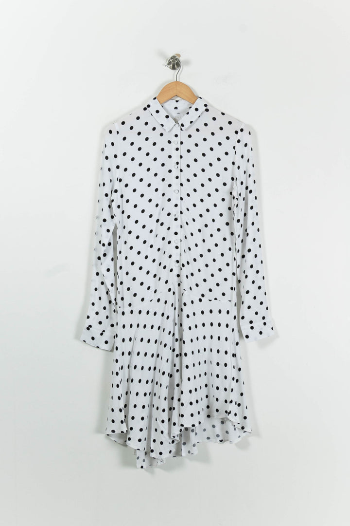 Robe Longue Blanche à Pois Noirs - Taille S/36 de la marque Karl Marc John | PARAD94759 - Vendu par Paradigme - Image 2