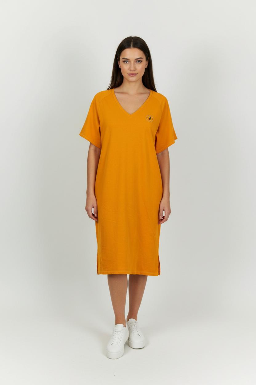 Robe T-shirt Orange - Taille M/38 de la marque American Vintage | PARAD94765 - Vendu par Paradigme - Image 1