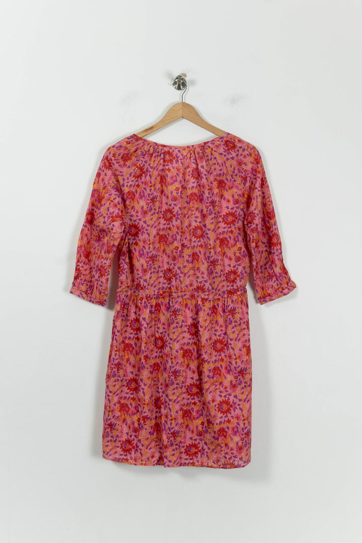 Robe Fleurie Rose et Rouge - Taille L/40 de la marque Sud express | PARAD94770 - Vendu par Paradigme - Image 4