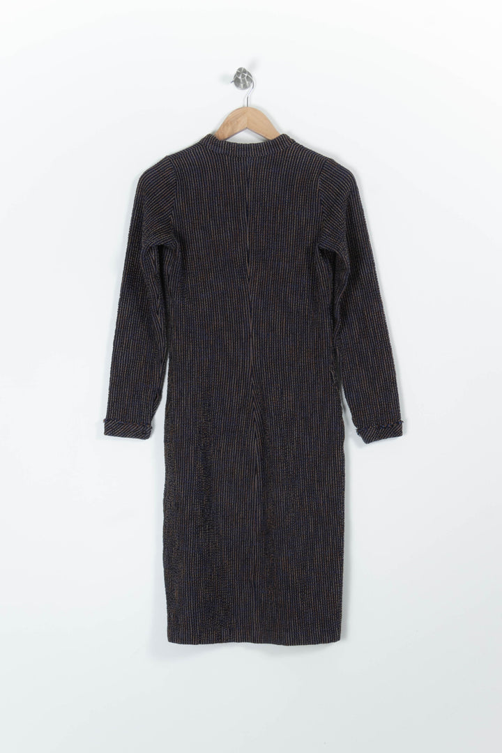Robe Longue Bleue et Noire - Taille S/36 de la marque Humanoid | PARAD94771 - Vendu par Paradigme - Image 4