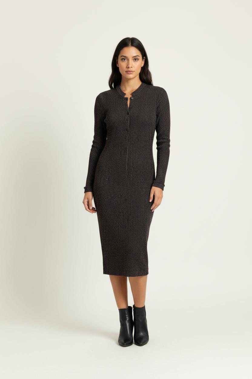 Robe Longue Bleue et Noire - Taille S/36 de la marque Humanoid | PARAD94771 - Vendu par Paradigme - Image 1