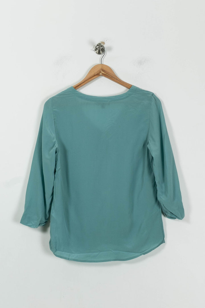 Blouse Bleue - Taille S/36 de la marque Maison 123 | PARAD94780 - Vendu par Paradigme - Image 4