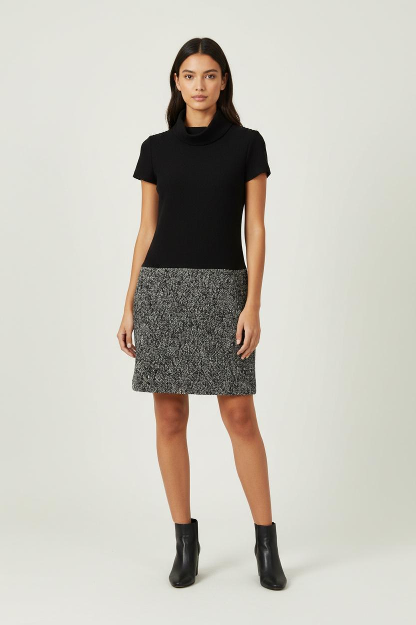 Robe Courte Noire et Grise - Taille S/36 de la marque Maison 123 | PARAD94783 - Vendu par Paradigme - Image 1