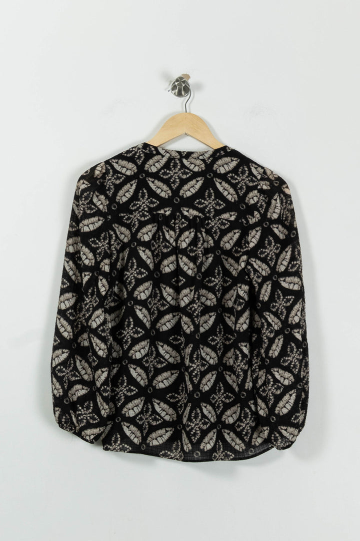 Blouse Noire et Beige - Taille S/36 de la marque Maison 123 | PARAD94794 - Vendu par Paradigme - Image 4