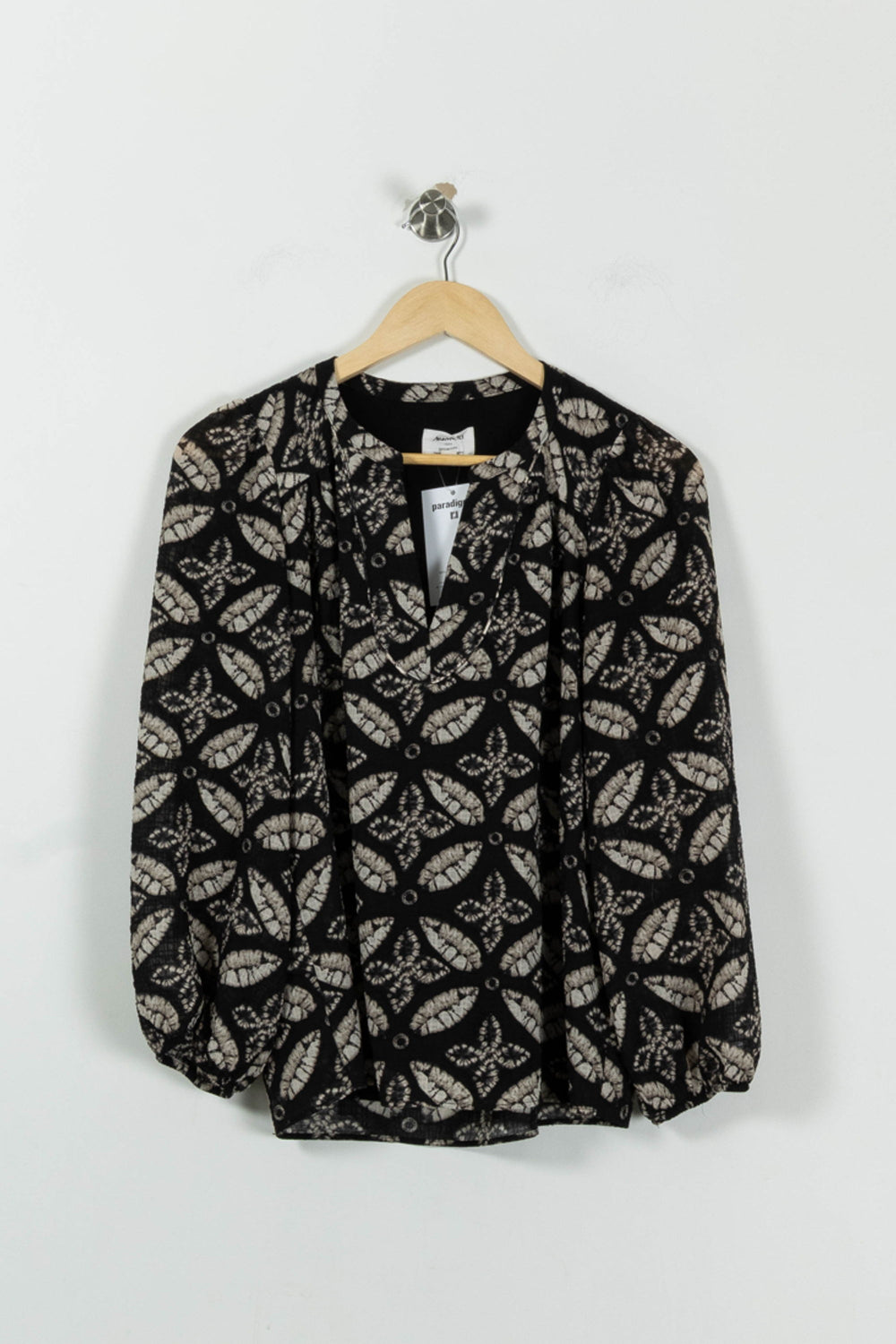 Blouse Noire et Beige - Taille S/36 de la marque Maison 123 | PARAD94794 - Vendu par Paradigme - Image 2