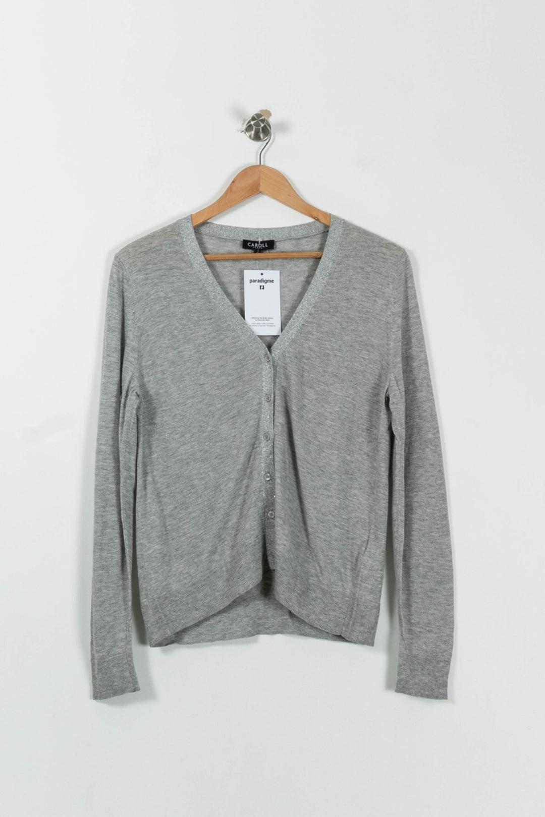 Gilet Gris - Taille L/40 de la marque Caroll | PARAD94815 - Vendu par Paradigme - Image 2